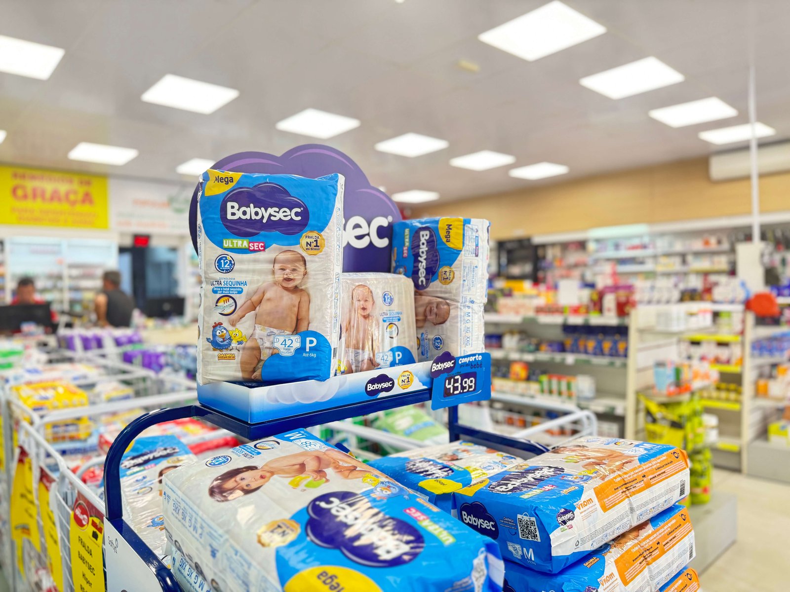 Setor de bem-estar e cuidados diários na Popularmed Niterói, em Canoas.